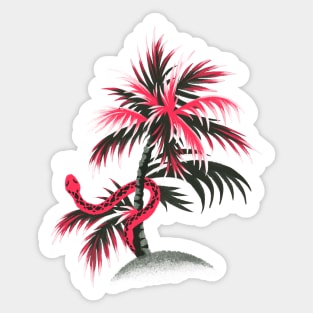 Snake Palms - Light Vintage Coral Sticker